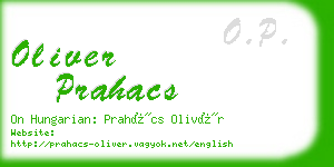 oliver prahacs business card